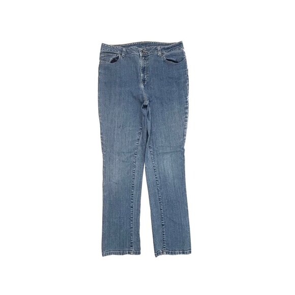 L.L. Bean Classic Fit Straight Leg Women's size 12 Medium Blue Denim jeans - Picture 1 of 4